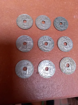 Monedas 50 céntimos España 1949