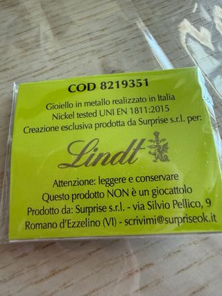 Anello Lindt quadrifoglio portafortuna