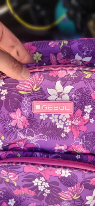 Mochila Gabol floral y leopardo niña Apertura