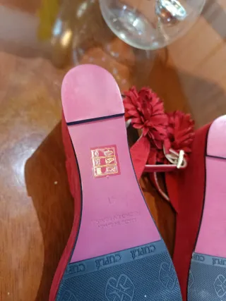 Sandalias Cuple Rojas Flores