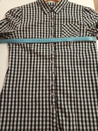 Camisa Pepe Jeans cuadros blanco y negro, Talla 16