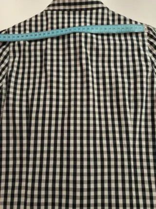 Camisa Pepe Jeans cuadros blanco y negro, Talla 16