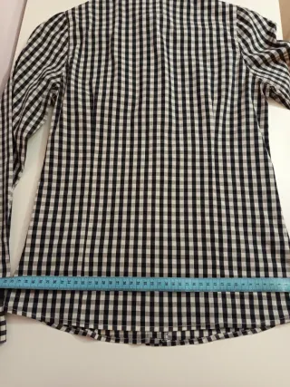 Camisa Pepe Jeans cuadros blanco y negro, Talla 16