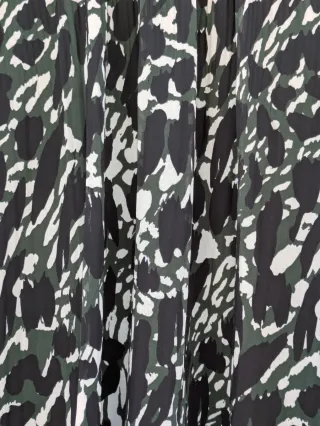 Vestido Punto verde y negro talla única