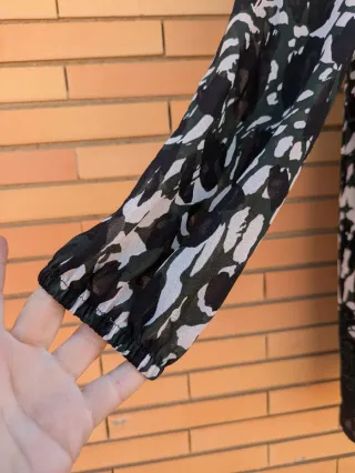 Vestido Punto verde y negro talla única