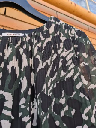 Vestido Punto verde y negro talla única