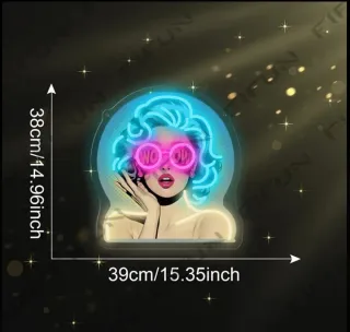 Lampada/Quadro Neon Led "POP Art WOW"