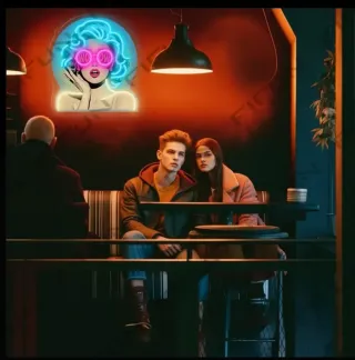 Lampada/Quadro Neon Led "POP Art WOW"