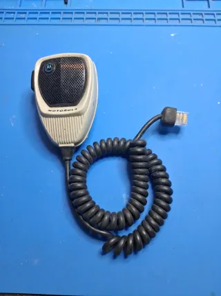 Microfone Motorola com cabo espiral