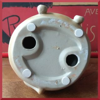 Figure di gatti grassi in ceramica, decorazioni portalibri