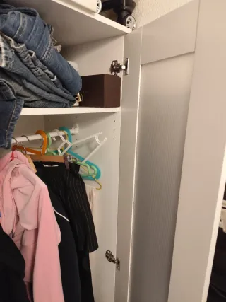 Ropero 2 puertas blanco y transparente