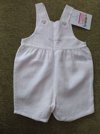Peto bebé blanco y azul T-18 meses