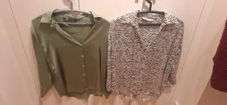 Lote 2 Camisas Zara Mujer Manga Larga