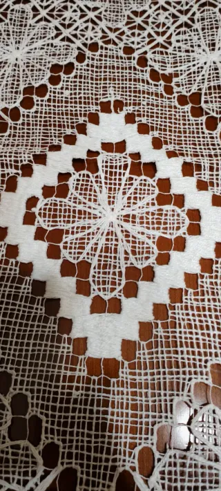 Runner Filet modano fatto a mano