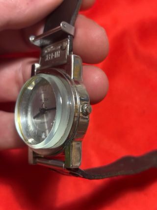 Orologio Hi-Tek Vintage Pelle Nera Argento