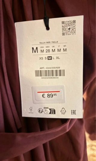 Vestido Zara Rojo Bordado
