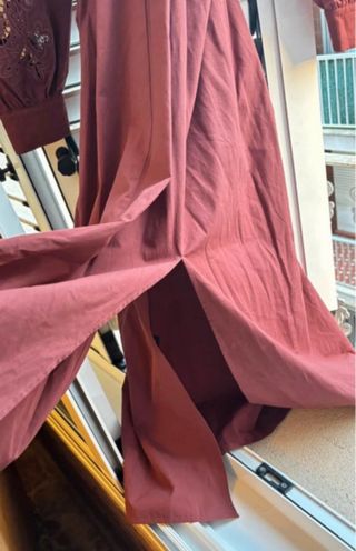 Vestido Zara Rojo Bordado