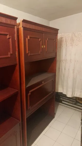 Mueble Salón Modular Clásico Madera caoba