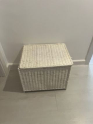 Cesto Baúl Zara Home blanco mimbre almacenaje baul
