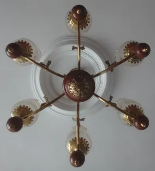 Lámpara de techo clásica dorada