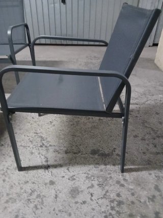 Conjunto de muebles de exterior gris