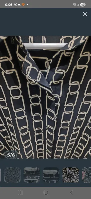 Camisa MNG Talla XS Estampado Cadenas