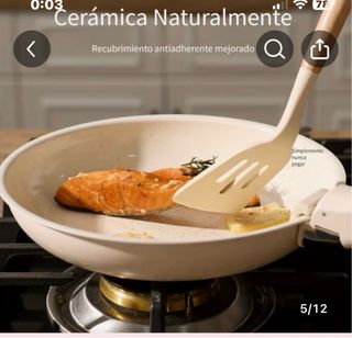 Sartén con mango desmontable