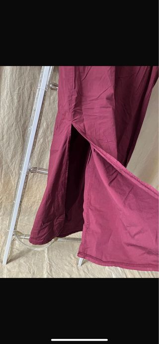 Vestito leggero lungo in cotone , bordeaux