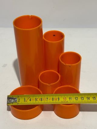 Portapenne vintage anni 70 plastica colorata
