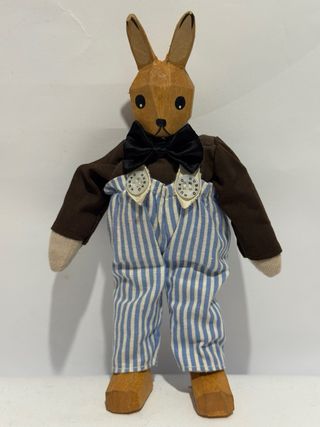 Famiglia coniglietti HUBAO vintage legno snodabili