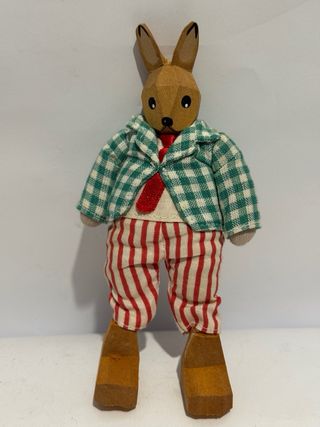 Famiglia coniglietti HUBAO vintage legno snodabili
