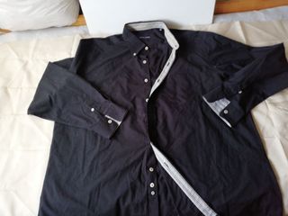 Camisa PIERRE CARDIN xl xxl NEGRA (fiestas) CHOLLO