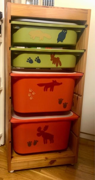 Estructura de pino barnizado Trofast de Ikea