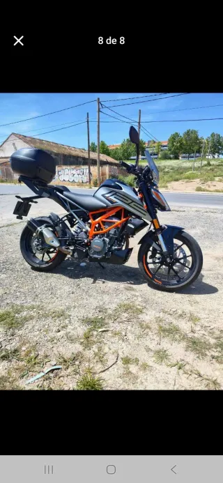 KTM 125 Duke Naked Gris/Naranja
