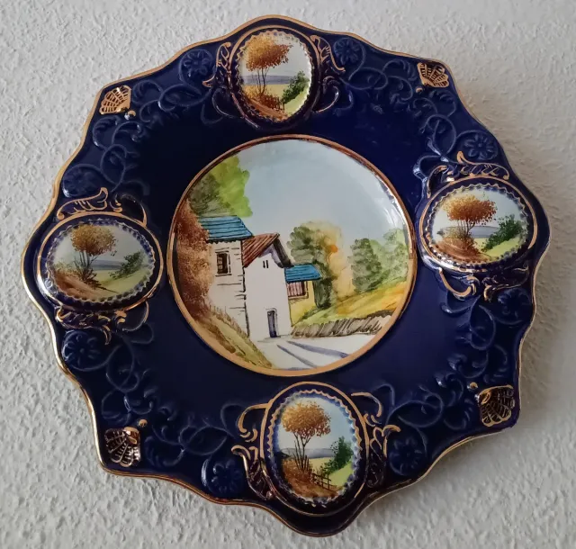 Plato decorativo porcelana paisaje