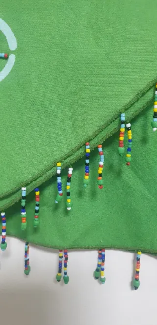 Pareo Mujer Verde con Cuentas
