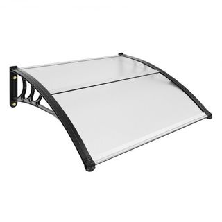 Toldo para Ventana y Puerta 101.6 x 101.6 cm, Policarbonato de Entrada para Puerta Exterior, Toldo de Salida Frontal para Protección Solar, UV, Lluvia, Nieve, Hoja Hueca