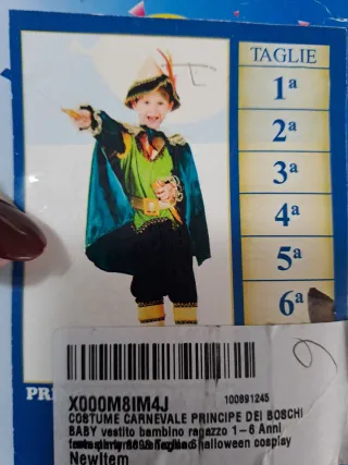 Vestito Carnevale Principe dei Boschi