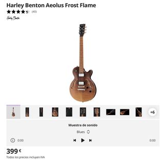 Guitarra Eléctrica Semi-Hueca Aeolus Frost Flame