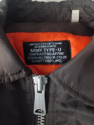 Chaqueta Bomber Schott Marrón Chocolate