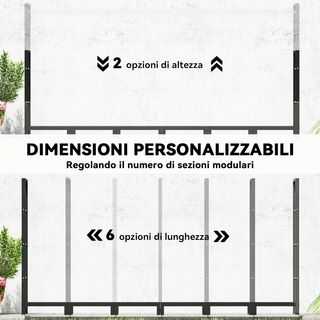 Porta Legna Esterno in Acciaio, Supporto Legna Esterno con Copertura Impermeabile Oxford 600D, Struttura Regolabile e Catene di Metallo, Porta Legna Elevato, 0.8M³, 235X31X116 Cm, Nero