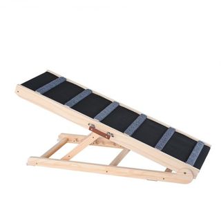 Rampas para Perros, Rampa Plegable para Mascotas para Cama, Rampa Ajustable para Perros Pequeños, Grandes, Viejos y Gatos, Rampa de Madera para Mascotas con Rampa de 105 cm de Largo, Ajustable de ...