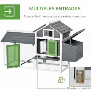 Gallinero PawHut Madera Exterior