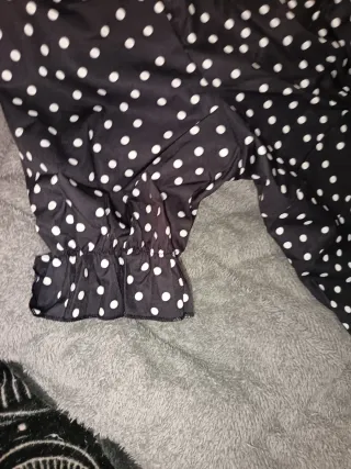 Vestido largo lunares negro y blanco