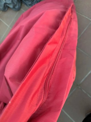 ESTA SEMANA Puf impermeable XXL gigante color rojo