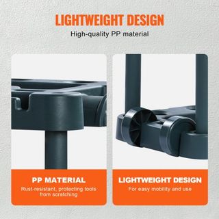 Organizador de Herramientas de Jardín, 10 Ranuras, Estante para Herramientas de Jardín para Organización y Almacenamiento de Garaje, Soporta Herramientas de Mango Largo/Rastrillo/Escoba/Pala, Sopo...