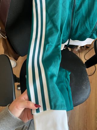 Chándal Adidas Verde Azulado y Blanco