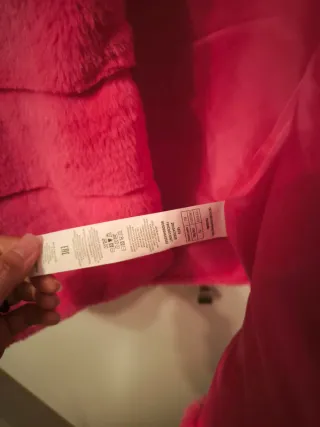 Chaleco peluche rosa sin estrenar