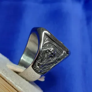Anello teschio uomo acciaio inox 19.6 mm