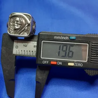 Anello teschio uomo acciaio inox 19.6 mm